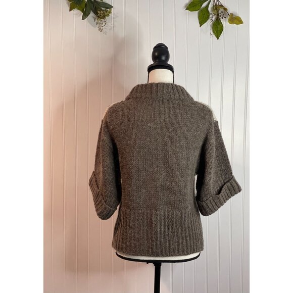 Elsamanda Wool Blend Cardigan Sweater With Toggle Closure Sz M Made in Italy - Picture 4 of 16